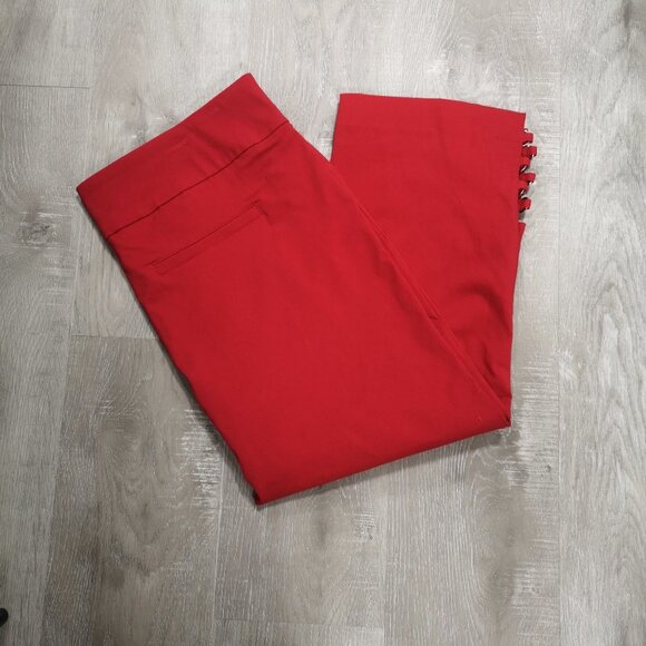 Ricki's Ladies Red Size XXL Pull On Style Capri Length Pants - Picture 4 of 12